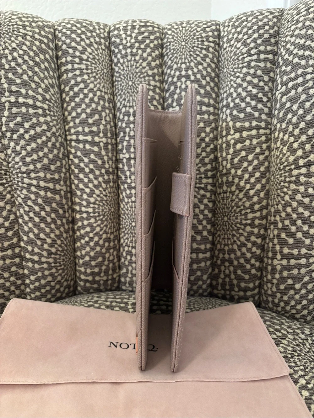 Notiq CLASSIC Sz Midi Desk Folio Agenda Classic 9-Disc Planner Cover Black Croc